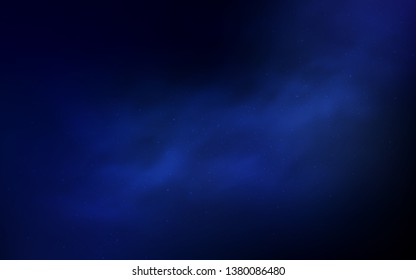 Dark BLUE vector background with astronomical stars. Space stars on blurred abstract background with gradient. Smart design for your business advert.