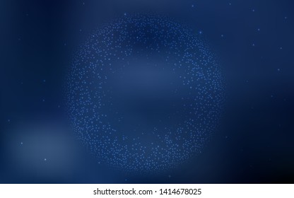 Dark BLUE vector background with astronomical stars. Modern abstract illustration with Big Dipper stars. Pattern for astronomy websites.