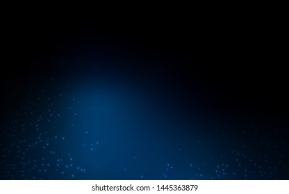 Dark BLUE vector background with astronomical stars. Space stars on blurred abstract background with gradient. Best design for your ad, poster, banner.