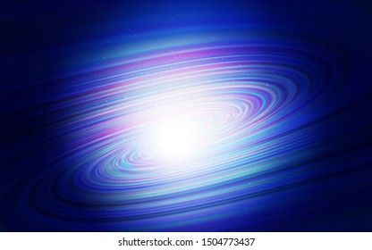 Dark BLUE vector background with astronomical stars. Shining colored illustration with bright astronomical stars. Best design for your ad, poster, banner.