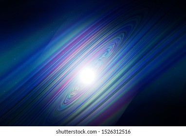 Dark BLUE vector background with astronomical stars. Blurred decorative design in simple style with galaxy stars. Pattern for astrology websites.