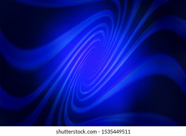 Dark BLUE vector background with astronomical stars. Shining colored illustration with bright astronomical stars. Smart design for your business advert.