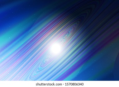 Dark BLUE vector background with astronomical stars. Space stars on blurred abstract background with gradient. Smart design for your business advert.