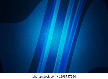 Dark BLUE vector background with astronomical stars. Shining colored illustration with bright astronomical stars. Template for cosmic backgrounds.