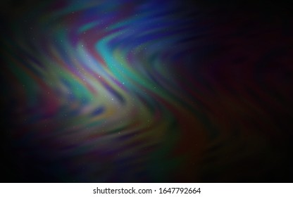 Dark BLUE vector background with astronomical stars. Glitter abstract illustration with colorful cosmic stars. Pattern for astrology websites.