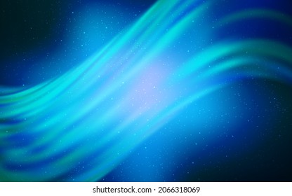 Dark BLUE vector background with astronomical stars. Shining illustration with sky stars on abstract template. Pattern for futuristic ad, booklets.
