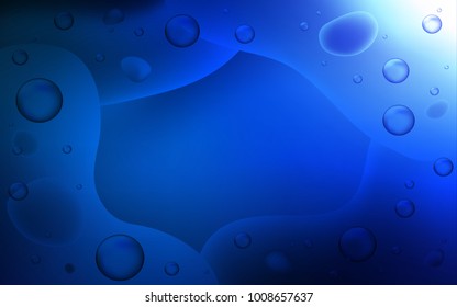 Dark BLUE vector background with bent ribbons. Shining illustration, which consist of blurred lines, circles. A completely new template for your business design.