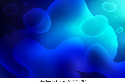 Dark BLUE vector background with bent ribbons.