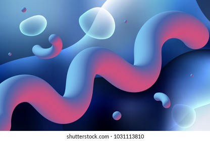 Dark BLUE vector background with bent lines. Geometric illustration in memphis style with gradient.  A completely new template for your business design.
