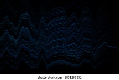 Dark BLUE vector background with bent lines. Modern gradient abstract illustration with bandy lines. Marble style for your business design.
