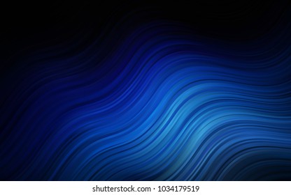 Dark BLUE vector background with bent ribbons. Geometric illustration in marble style with gradient.  The elegant pattern for brand book.
