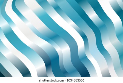Dark BLUE vector background with bent lines. Modern gradient abstract illustration with bandy lines. Marble design for your web site.