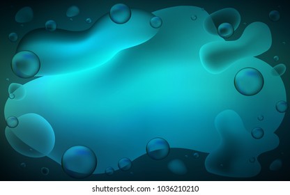 Dark BLUE vector background with bent ribbons. Colorful illustration in abstract memphis style with gradient. New composition for your brand book.