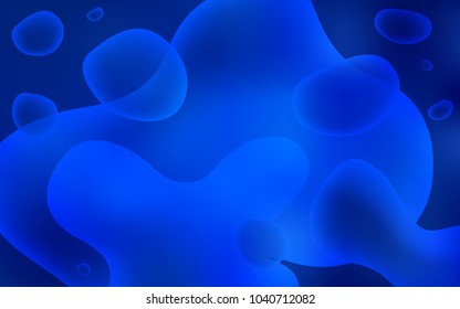 Dark BLUE vector background with bent ribbons. A completely new color illustration in memphis style. Pattern for your business design.