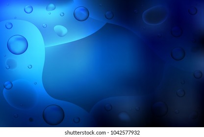 Dark BLUE vector background with bent ribbons. Creative illustration in halftone memphis style with gradient. A completely new memphis design for your business.
