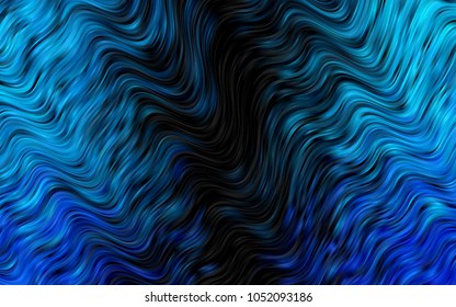 Dark BLUE vector background with bent ribbons. Geometric illustration in marble style with gradient.  The elegant pattern for brand book.