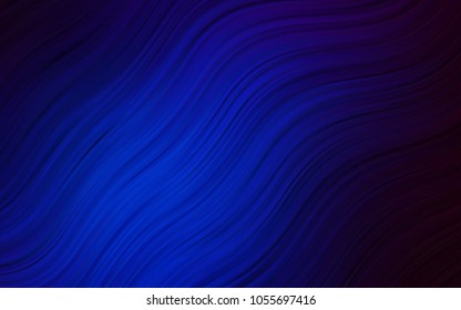 Dark BLUE vector background with bent ribbons. A completely new color illustration in marble style. Marble style for your business design.