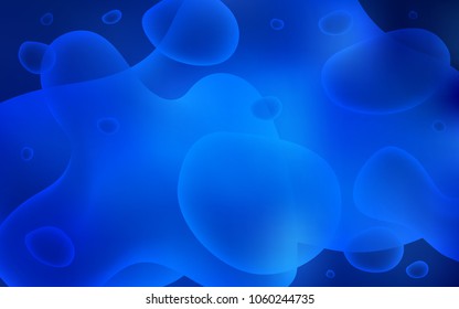 Dark BLUE vector background with bent lines. Shining illustration, which consist of blurred lines, circles. Textured wave pattern for backgrounds.