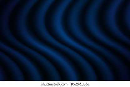 Dark BLUE vector background with bent ribbons. Colorful illustration in abstract marble style with gradient. The template for cell phone backgrounds.