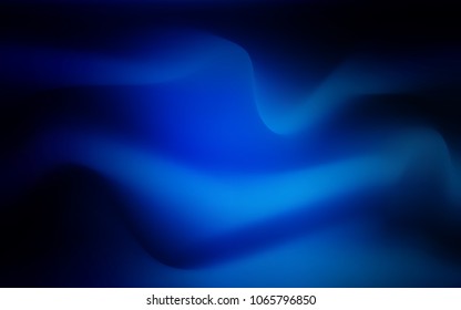 Dark BLUE vector background with bent lines. Brand-new colored illustration in marble style with gradient. Brand-new design for your ads, poster, banner.