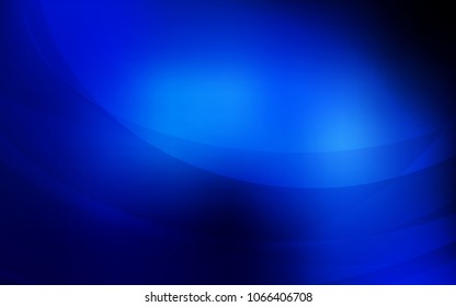 Dark BLUE Vector Background With Bent Lines. An Elegant Bright Illustration With Gradient. Textured Wave Pattern For Backgrounds.