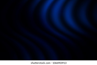 Dark BLUE vector background with bent lines. A completely new color illustration in marble style. Brand-new design for your ads, poster, banner.