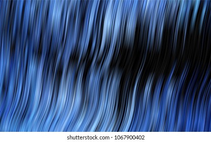 Dark BLUE vector background with bent ribbons. Colorful illustration in abstract marble style with gradient. The best blurred design for your business.