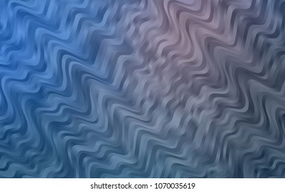 Dark BLUE vector background with bent ribbons. An elegant bright illustration with gradient. A new texture for your  ad, booklets, leaflets.