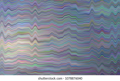 Dark BLUE vector background with bent lines. Glitter abstract illustration with wry lines. A completely new template for your business design.