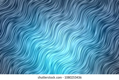 Dark BLUE vector background with bent ribbons. Creative illustration in halftone marble style with gradient. The template for cell phone backgrounds.