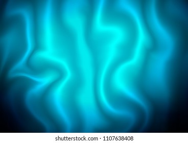 Dark BLUE vector background with bent lines. Creative illustration in halftone marble style with gradient. A completely new template for your business design.