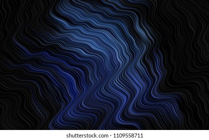 Dark BLUE vector background with bent ribbons. Brand new colored illustration in marble style with gradient. Marble style for your business design.