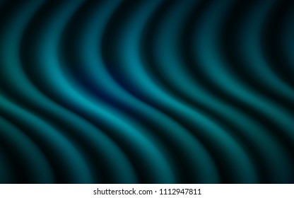 Dark BLUE vector background with bent ribbons. Creative illustration in halftone marble style with gradient. The best blurred design for your business.