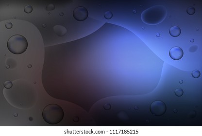 Dark BLUE vector background with bent ribbons. An elegant bright illustration with gradient. Brand-new design for your ads, poster, banner.