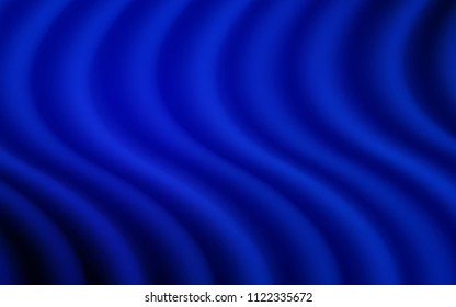 Dark BLUE vector background with bent ribbons. A completely new color illustration in marble style. Pattern for your business design.
