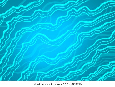 Dark BLUE vector background with bent ribbons. Colorful illustration in abstract marble style with gradient. The template for cell phone backgrounds.