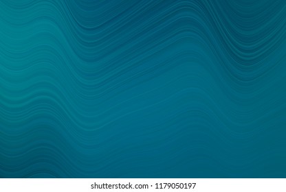 Dark BLUE vector background with bent ribbons. Glitter abstract illustration with wry lines. The template for cell phone backgrounds.