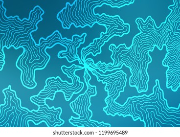 Dark BLUE vector background with bent lines. Colorful illustration in abstract marble style with gradient. The elegant pattern for brand book.