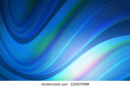 Dark BLUE vector background with bent ribbons. Geometric illustration in marble style with gradient.  A completely new template for your business design.