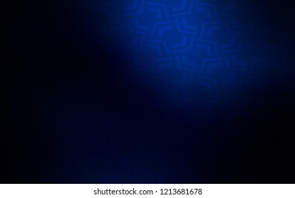 Dark BLUE vector background with bent ribbons. Blurred geometric sample with gradient bubbles.  A new texture for your  ad, booklets, leaflets.