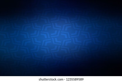 Dark BLUE vector background with bent ribbons. An elegant bright illustration with gradient. A completely new memphis design for your business.