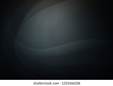 Dark BLUE vector background with bent lines. A sample with blurred bubble shapes. A completely new template for your business design.
