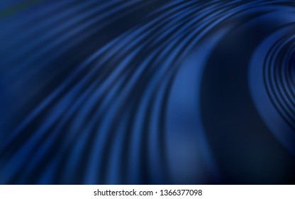 Dark BLUE vector background with bent lines. Colorful illustration in abstract style with gradient. Template for cell phone screens.