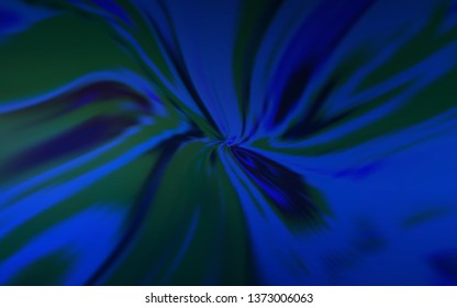 Dark BLUE vector background with bent lines. An elegant bright illustration with gradient. Brand new design for your ads, poster, banner.