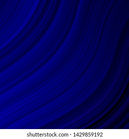 Dark BLUE vector background with bent lines. Abstract gradient illustration with wry lines. Pattern for websites, landing pages.