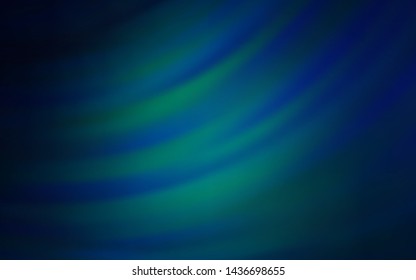 Dark BLUE vector background with bent lines. Colorful abstract illustration with gradient lines. Abstract design for your web site.