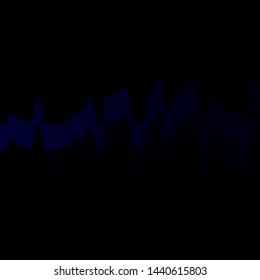 Dark Blue, vector background with bent lines. Gradient illustration in simple style with bows. Pattern for commercials, ads.