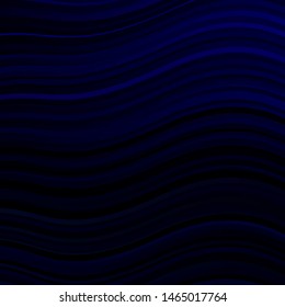 Dark BLUE vector background with bent lines. Bright sample with colorful bent lines, shapes. Pattern for busines booklets, leaflets