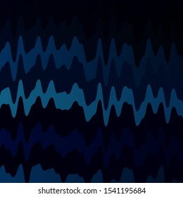 Dark BLUE vector background with bent lines. Colorful illustration, which consists of curves. Pattern for websites, landing pages.