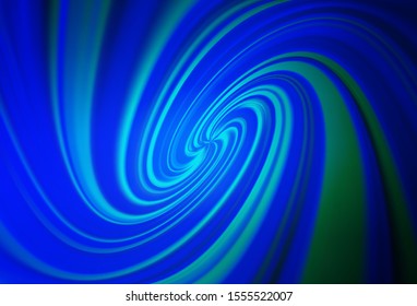 Dark BLUE vector background with bent lines. Colorful geometric sample with gradient lines.  New composition for your brand book.